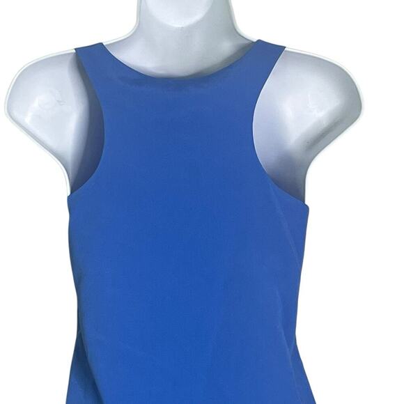 NWT Christopher Deane Tunic Silk Dress XS Tropical Floral Drawstring Blue $255 - Picture 7 of 11